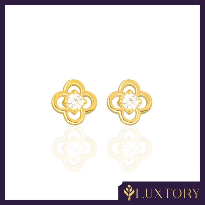 Anting Emas Tauge Model Flower Kadar 8K