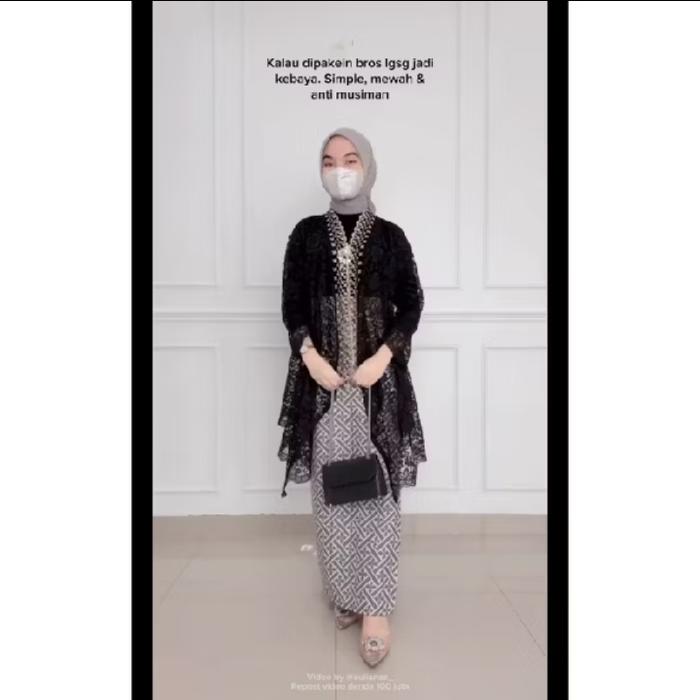 ZEYA OUTER BRUKAT CARDIGAN LENGAN PANJANG KEBAYA OUTER BRUKAT