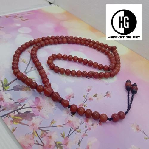 tasbih kayu biji gebang biji kelanding biji pocok merah A227