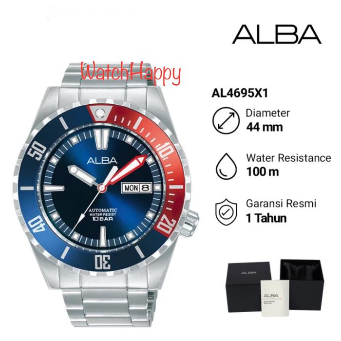 ALBA AL4695X1 AL4695 MEN ANALOG AUTOMATIC MECHANICAL / JAM TANGAN PRIA ALBA FLAGSHIP AL4695 AL4695X