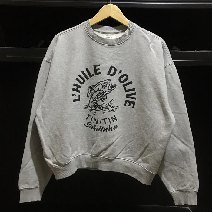 Sweatshirt Crewneck Wanita Studio Tomboy L'huile D'olive 2nd