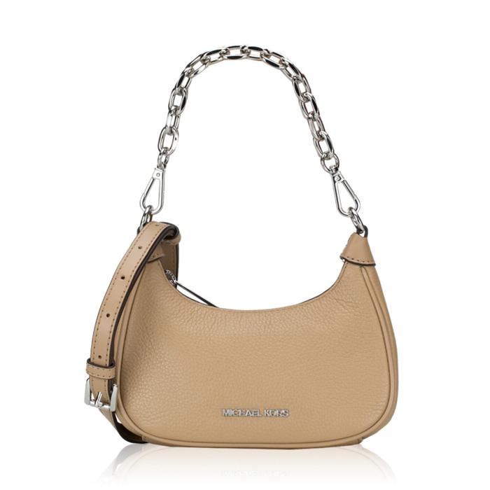 Tas Slempang Kecil Wanita Original MK Cora Mini Zip Pouchette Small Sling Shoulder Bag Camel / Signa