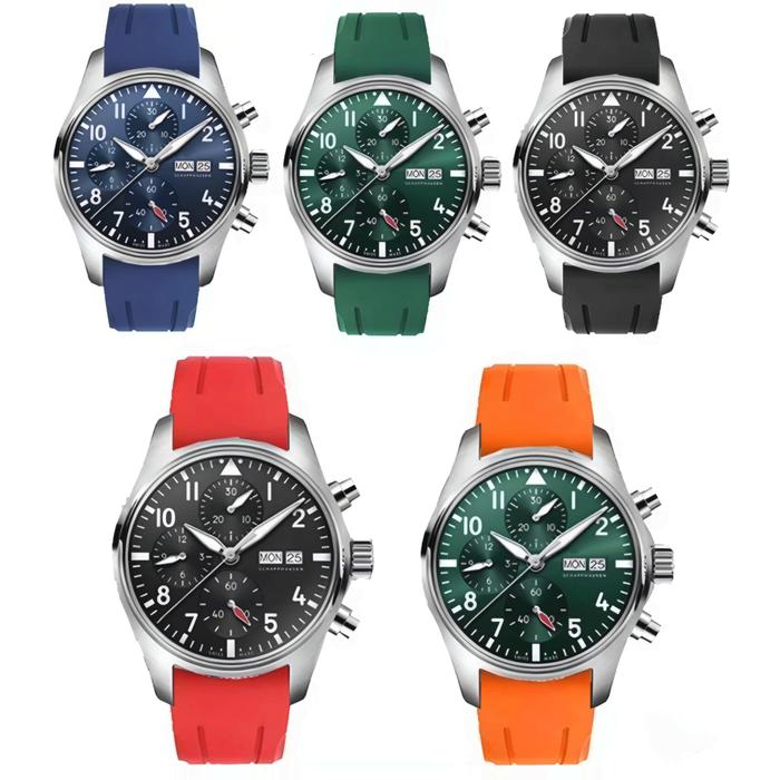 Tali Jam Tangan IWC Replacement Strap Rubber IWC Pilot Watch Chronograph 105.20