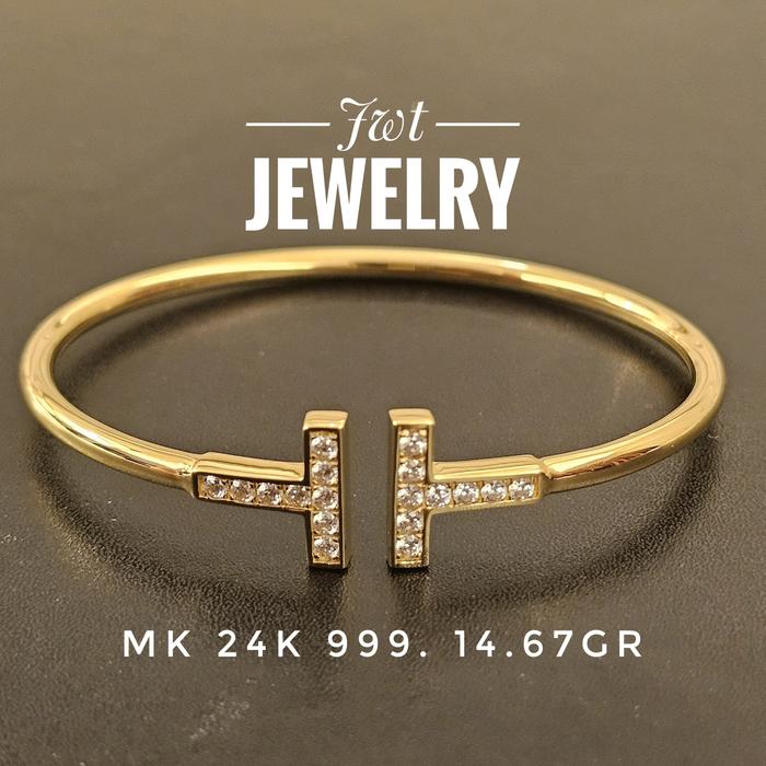 LIMITED EDITION GELANG EMAS T N CO BANGLE 24K 24 karat 24karat HK 999