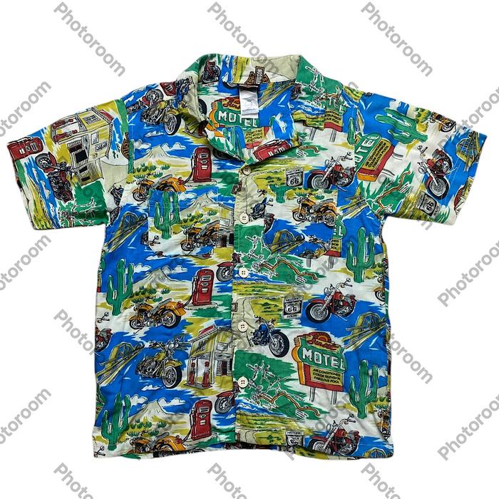 Harley davidson full print kemeja anak second