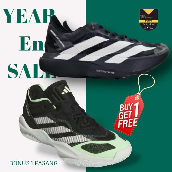 Free 1pcs Sepatu adidas Adizero Select 2.0 'Black Lime' IE7870 Free 1 pcs
