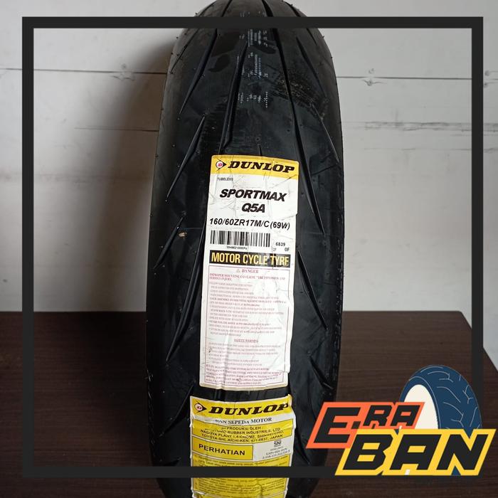 BAN LUAR DUNLOP SPORTMAX Q5A 160 60 RING 17 TUBELESS IMPORT
