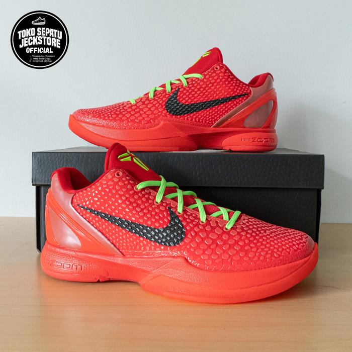 SEPATU BASKET PRIA KOBE 6 PROTRO REVERSE GRINCH RED art FV4921 600