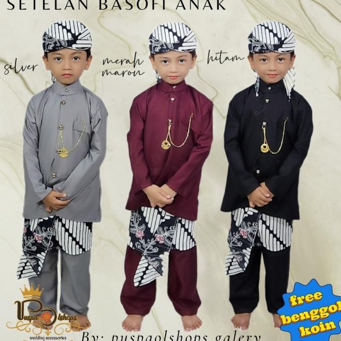 BASOFI ANAK LAKI-LAKI BAJU ADAT JAWA PAUD, TK,SD,SMP