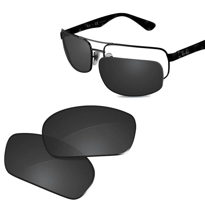 Glintbay New Performance Polarized Replacement Lenses for Ray-Ban RB3445-61 Sunglasses - Multiple Co