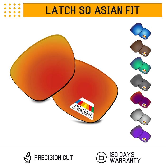 Bwake Polarized Replacement Lenses for-Oakley Latch SQ Asian Fit OO9358 Sunglasses Frame - Multiple