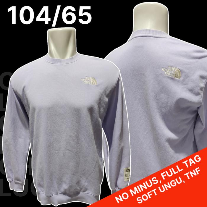 Sweater TNF Ungu Soft Original/Crewneck Ungu Soft TNF Original, Bekas