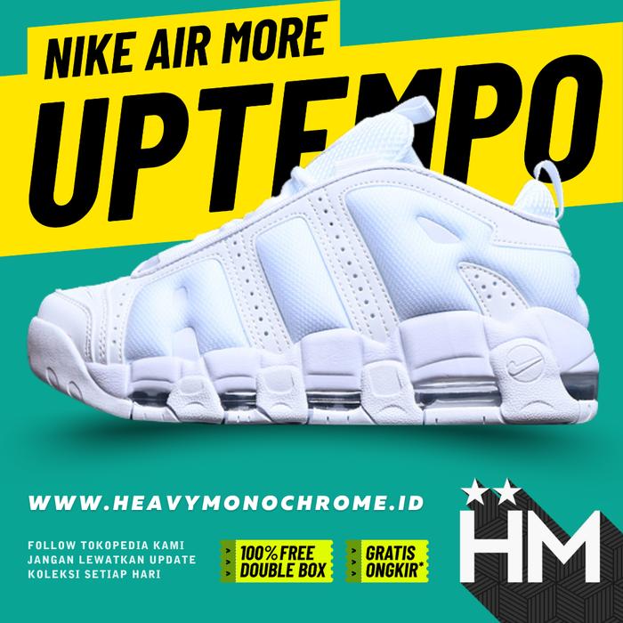 Air More Uptempo Low Triple White Sneaker FZ3055-100 (Size 36-45)
