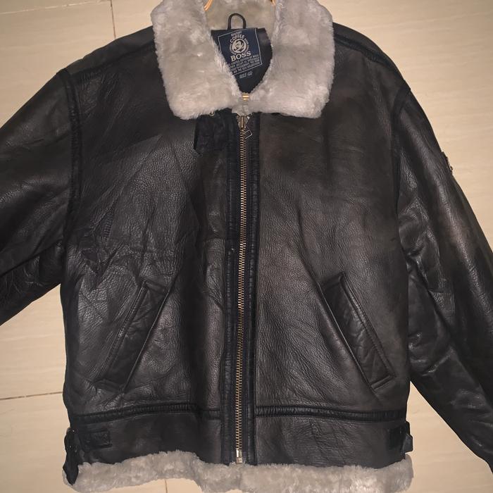 Leather Jacket Boss coffee suntory