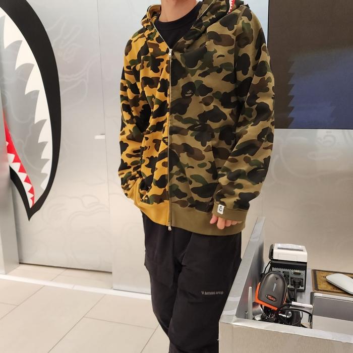 A Bathing Ape BAPE 1st Camo Shark 2tone Full Zip Hoodie
