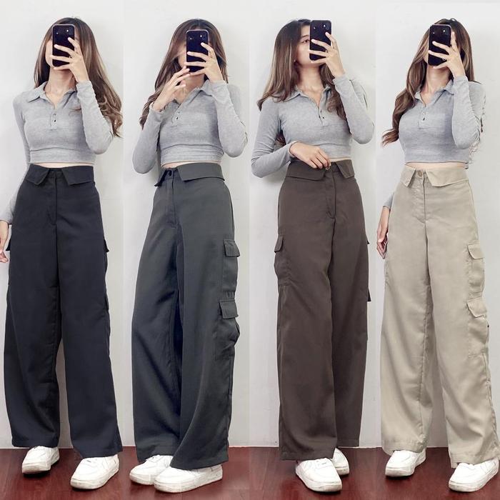AKIRA CARGO PANTS / CELANA WANITA / LEA STORE