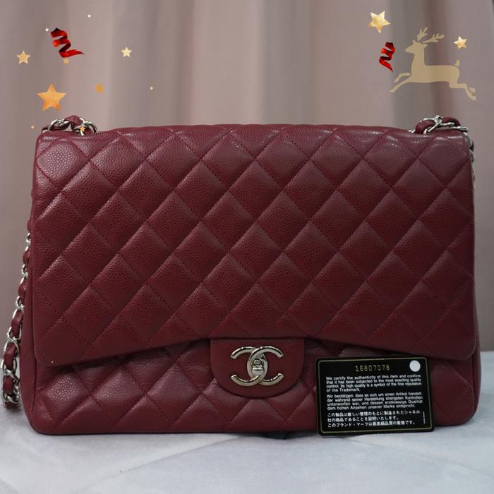Sell Chanel Caviar Jumbo Double Flap Bag - Red