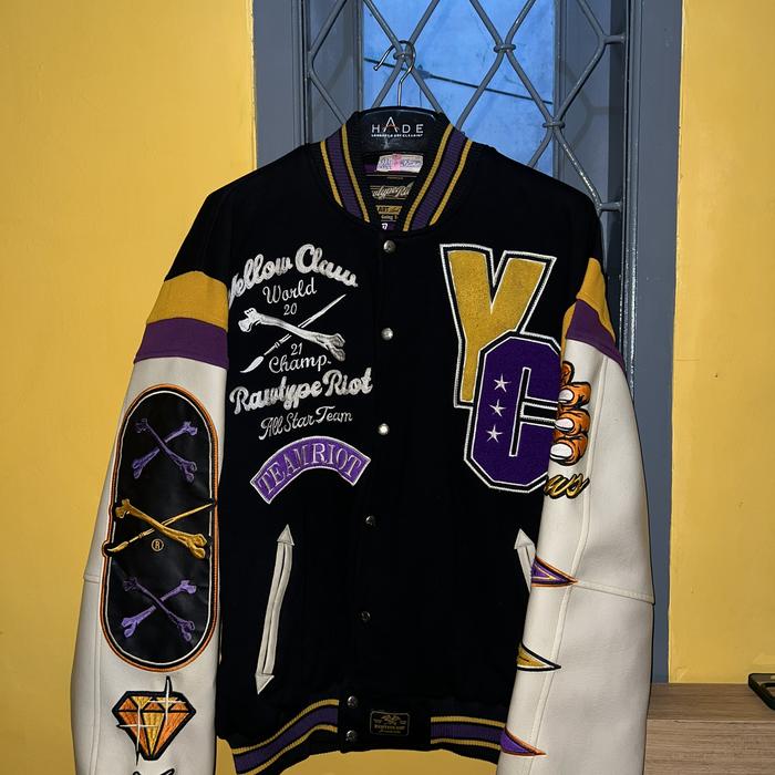 Rawtype riot x yellow claw varsity size xl