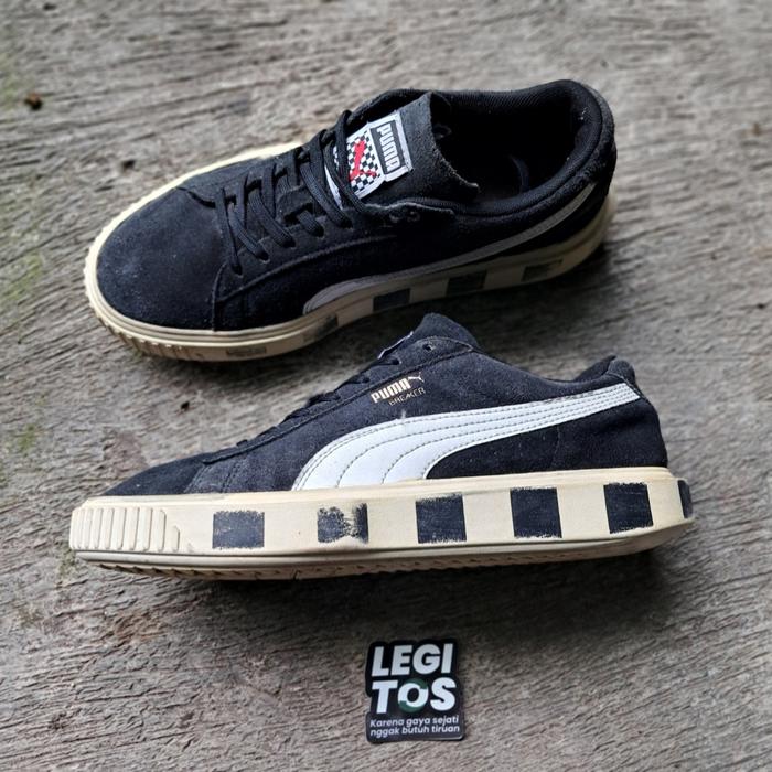 Sepatu Puma Breaker Racing Suede hitam size 41 ins 26,5 cm legit street style