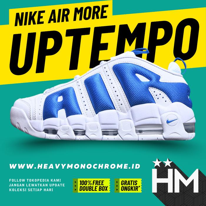 Air More Uptempo Low White Royal Blue Sneaker FZ3055-101 (Size 36-45)