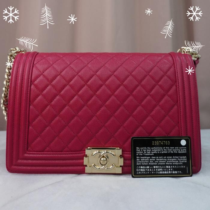 Chanel Boy Rose Fuschia GHW