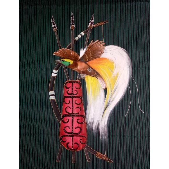 Kain Lukis Etnik Lurik Motif Papua Tifa Cendrawasih Asmat