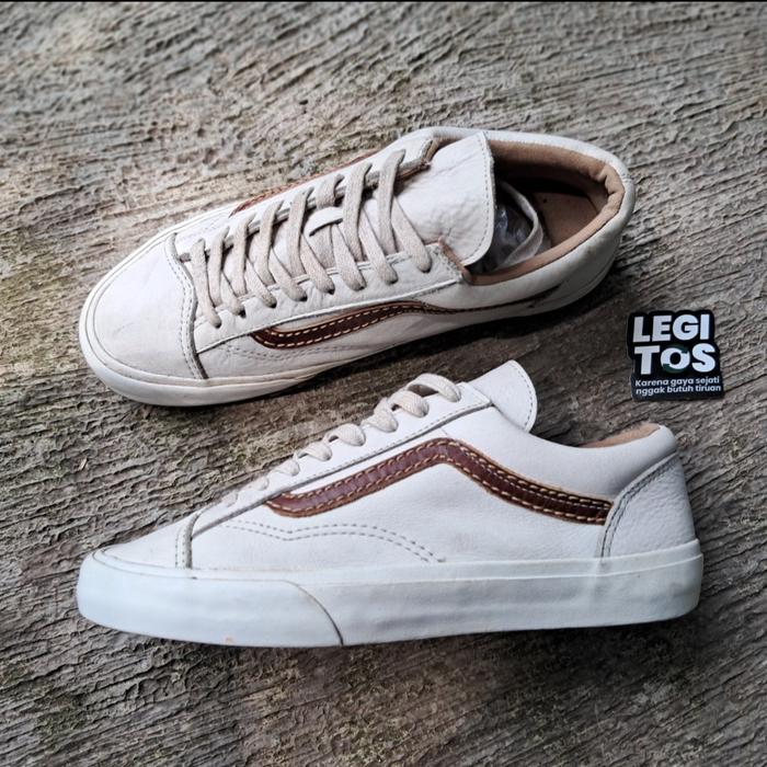 Sepatu Vans OS Style 36 California kulit putih size 41 ins 26,5 cm legit
