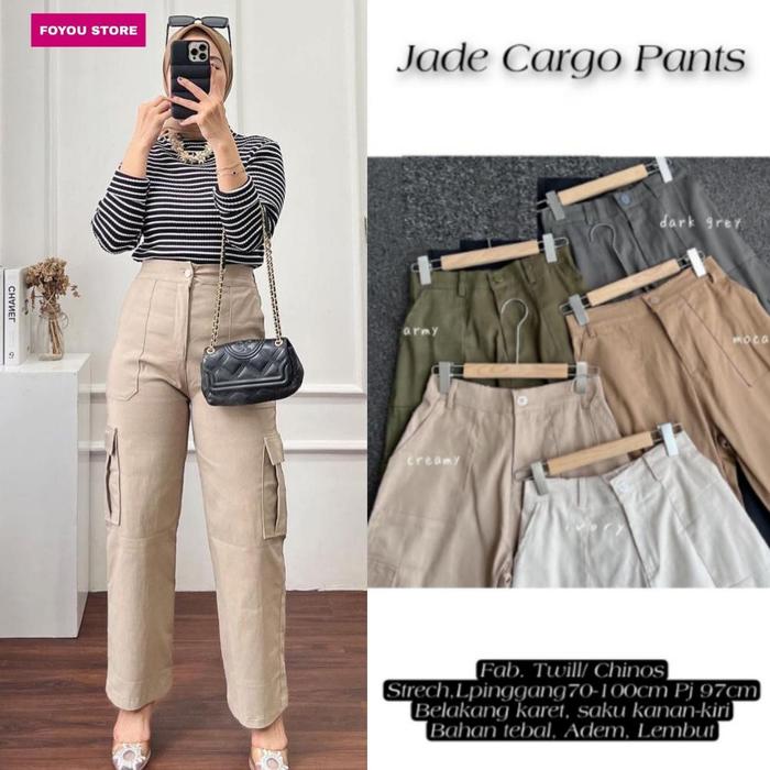 JADE CARGO PANTS BY FOYOU / CELANA CARGO TERBARU BEST SELLER