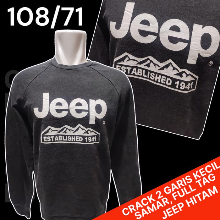 Sweater Hitam JEEP Original/Crewneck Hitam JEEP Original/CN JEEP,Bekas
