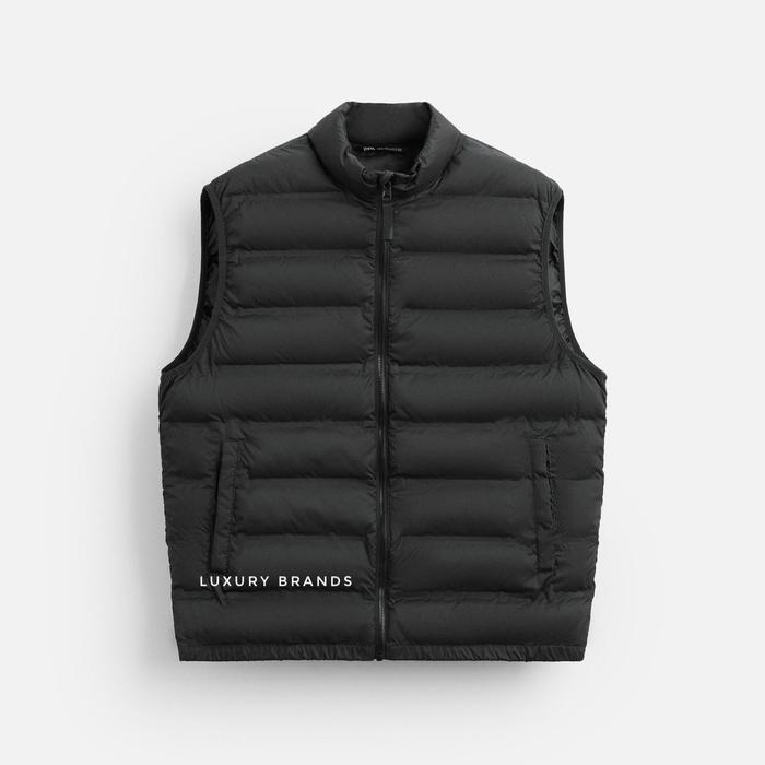 Jaket Rompi Bulu Angsa Z4RA Original Lightweight Vest Jacket Black