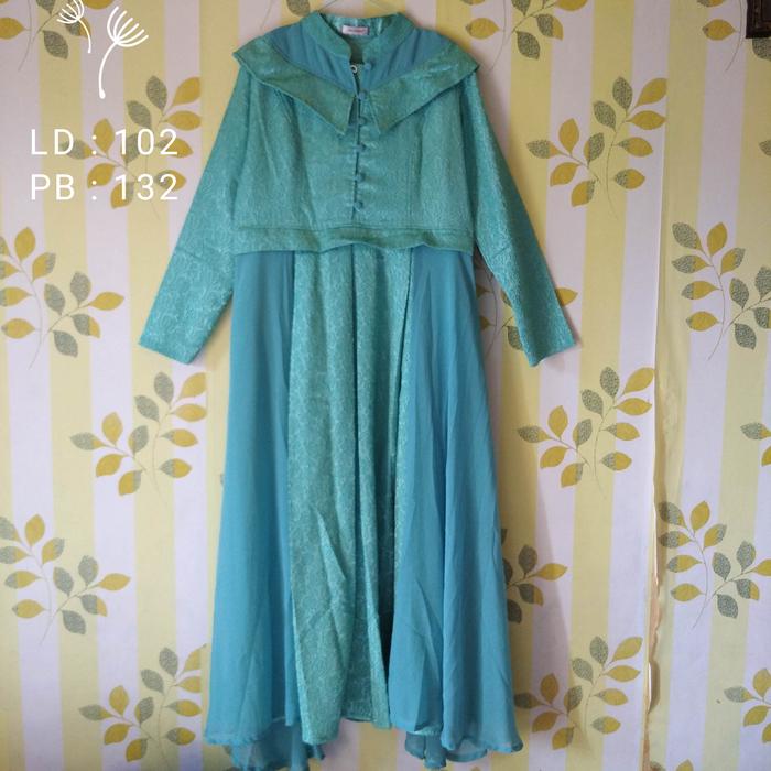 Thrift gaun gamis brukat mix sifon