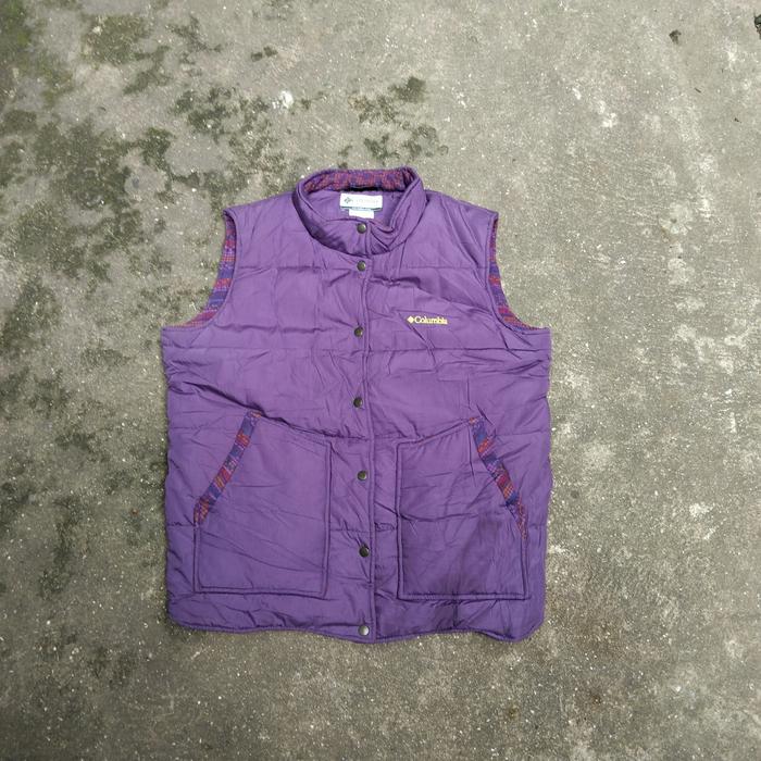 columbia vest jacket purple