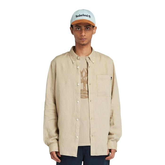 Kemeja pria Timberland original linen chest original