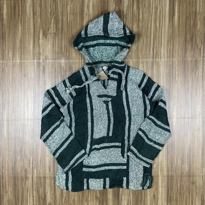 Mexican Baja Hoodie Grey Strip