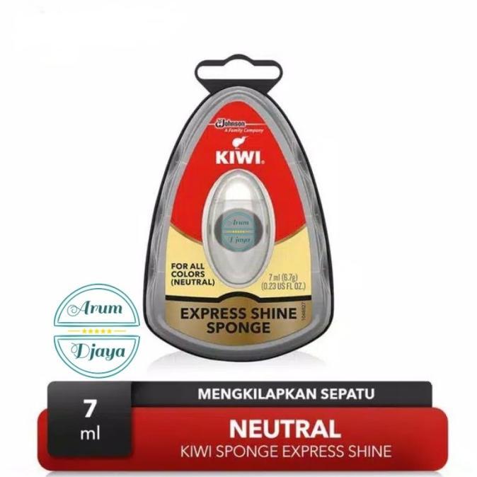 Promo Kiwi Express Shine Sponge Neutral - Semir Sepatu Sponge Netral 7Ml Terlaris