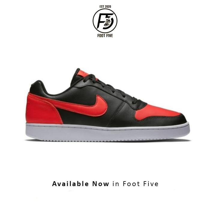Sepatu Sneakers Pria Nike Ebernon Low Red Black Original BNIB