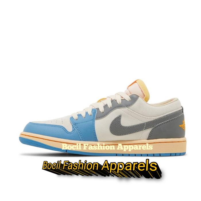 Sepatu Nike Air Jordan AJ 1 Low 96 SE Tokyo White Blue Grey [ 100% BNIB ] Brand New Include Box