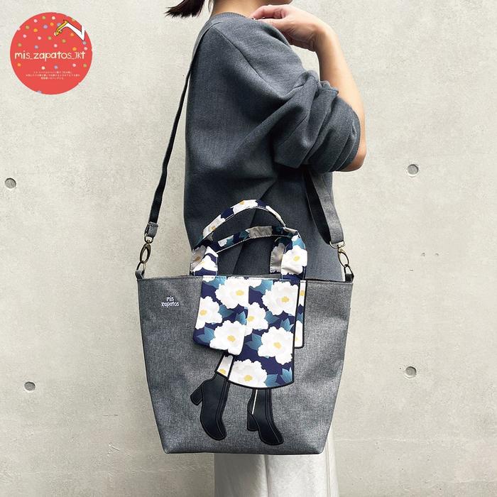 Tas Mis Zapatos B-7420 sling bag wanita terbaru design motif Japan boot tote bag