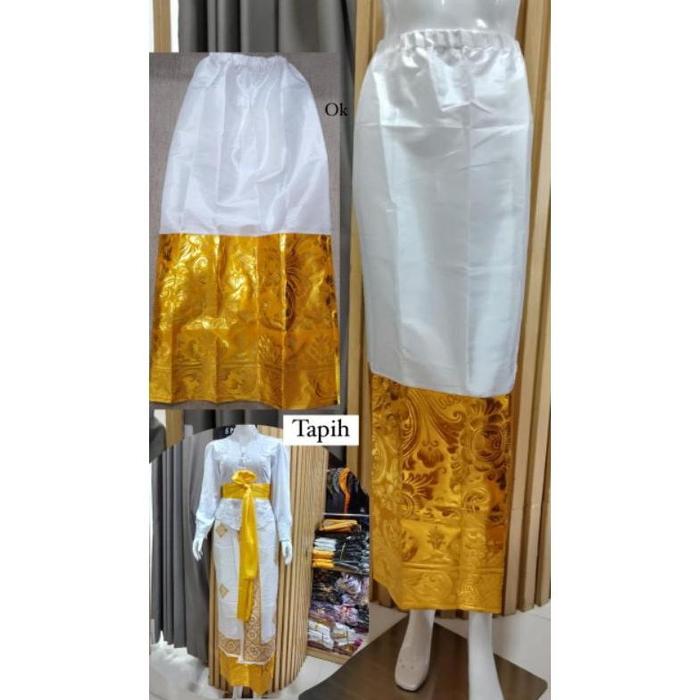 Kain Kamen Tapih Putih Kuning