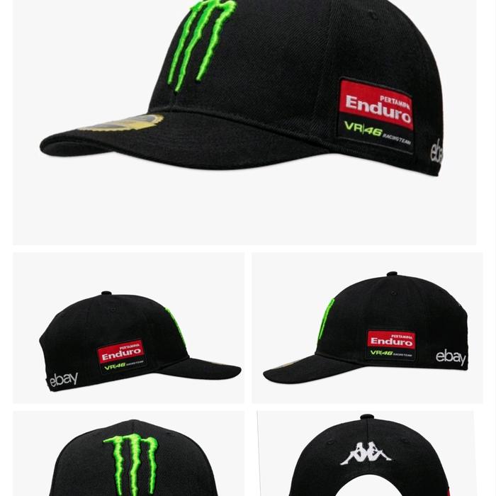 Topi ORIGINAL TEAM VR46 Pertamina Energy Monster 2024