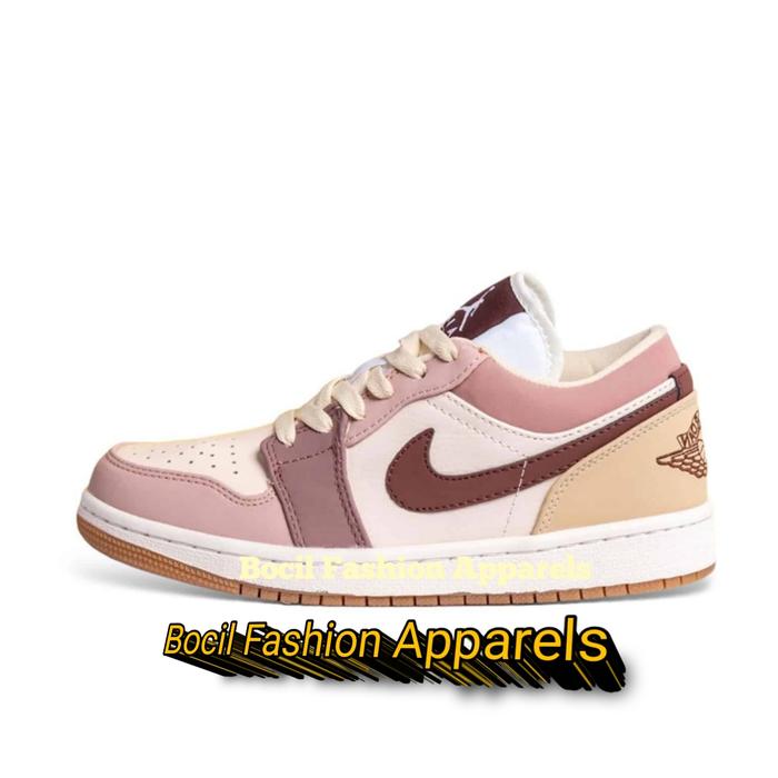 Sepatu Nike Air Jordan AJ 1 Low Drack Pony Smoky Mouve Women [ 100% BNIB ] Brand New Include Box