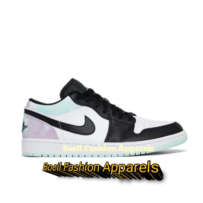 Sepatu Nike Air Jordan AJ 1 Low OG Tie Die White Black Multicollor Women [ 100% BNIB ] Brand New Inc