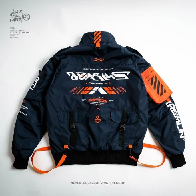 KREMLIN x NEVERTOOLAVISH Bomber Jacket Zodiac Colors - AQUARIUS