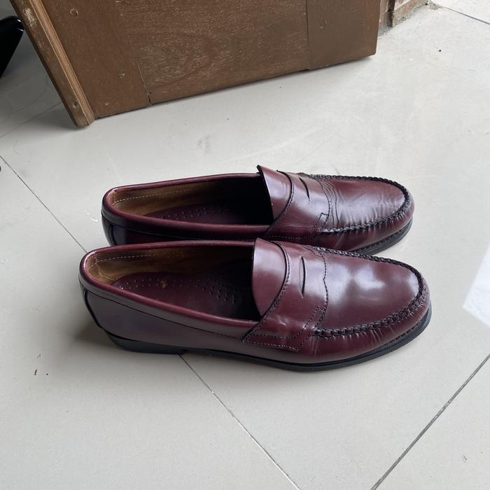 GH Bass Penny Loafers Weejuns Larson Size 11D Burgundy Red Used