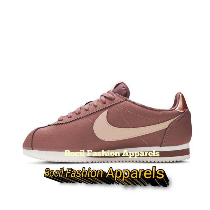 Sepatu Nike Cortez Classic Leather Smokey Mauve Brown Women [ 100% BNIB ] Brand New Include Box