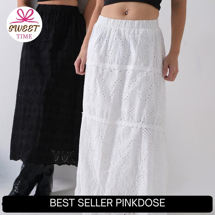 PINKDOSE SKIRT ROK PANJANG KATBOL BUNGA KARDIGANS CARDIGAN OUTER CROP SWEATER ATASAN BLOUSE KNIT HAL
