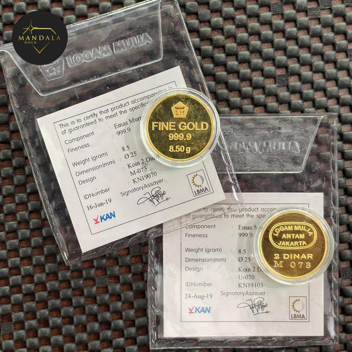2 Dinar Antam Finegold 999,9