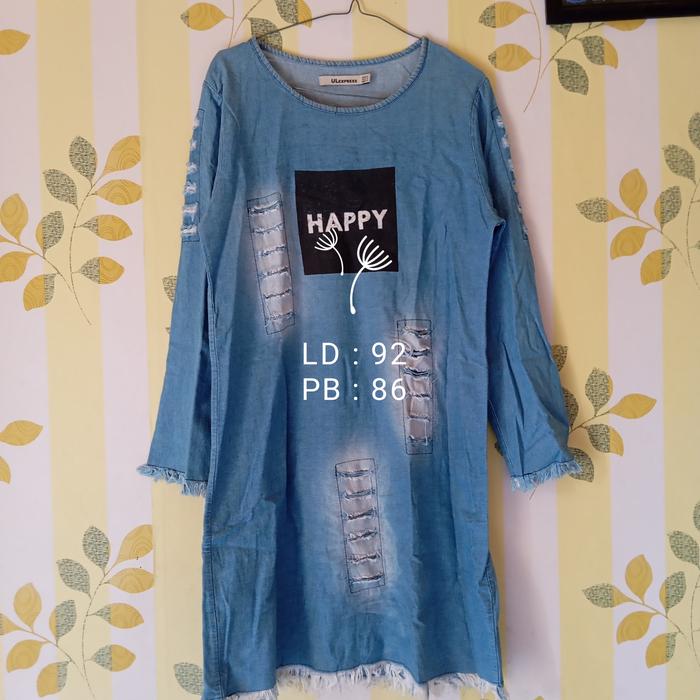 Thrift atasan denim Ulexpress