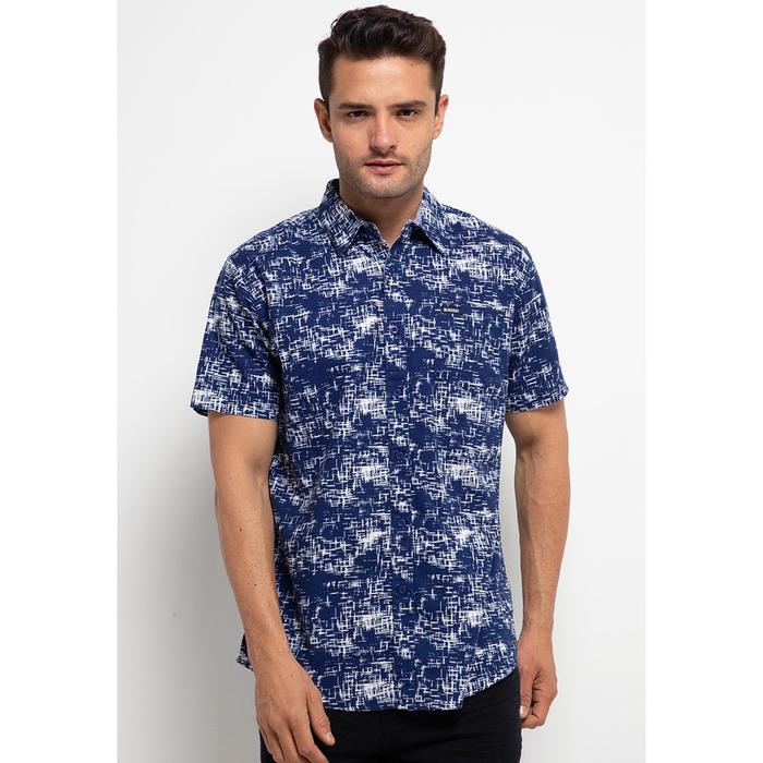 Kemeja Pendek Insight Crossing Line Navy Original