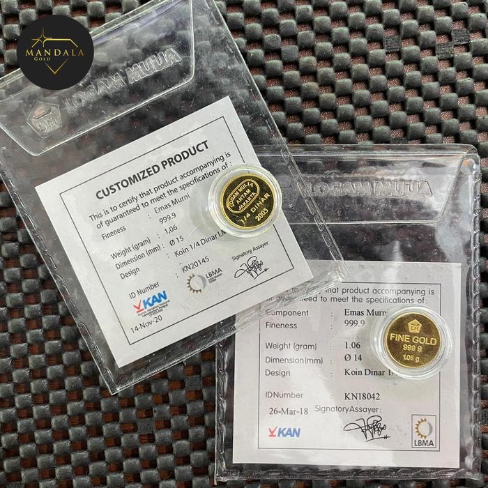 1/4 Dinar Antam Finegold 999,9